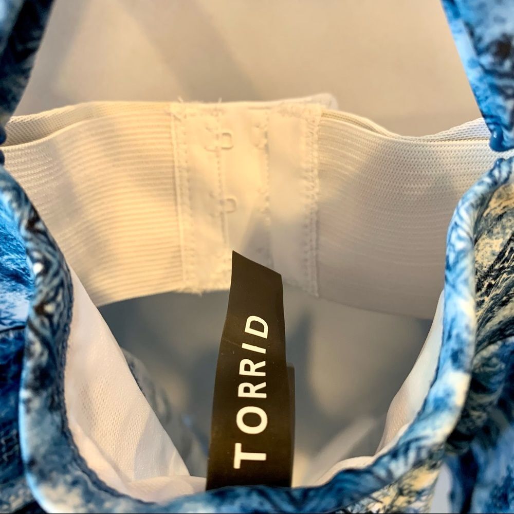 NWT Torrid Blue & White Swim Tankini 12 - Picture 6 of 13